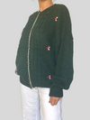 Embroidered flower cardigan