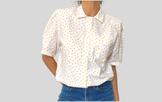 Orange Polka Dot Blouse