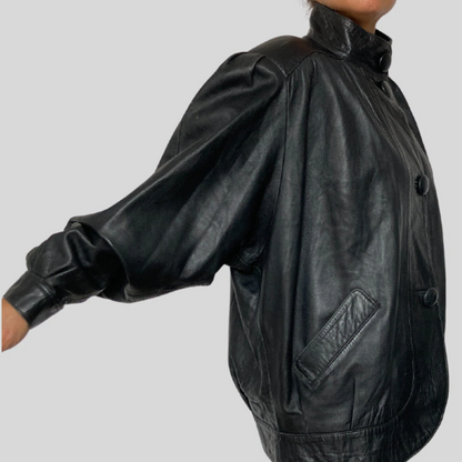 Black leather jacket