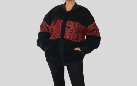 Oversized Bomber Ethnic jacket