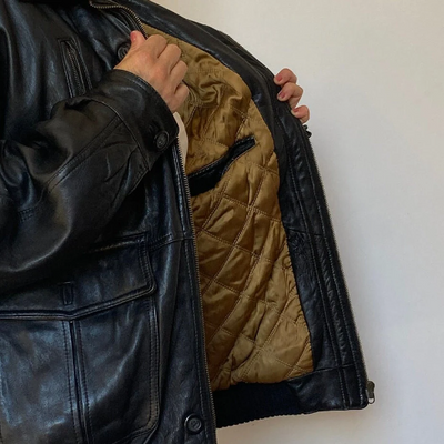 Bomber leather jacket