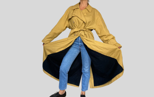 Mustard Long Trench Coat