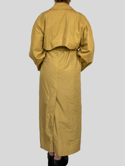 Mustard Long Trench Coat