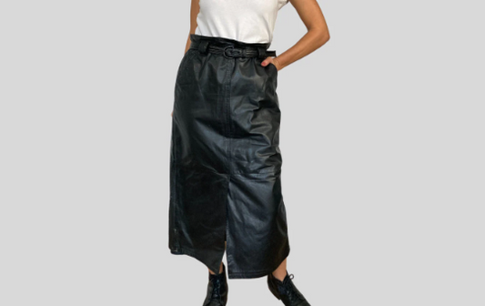 Leather Pencil Skirt With Pockets