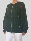 Embroidered flower cardigan