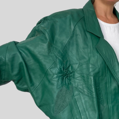 Green leather jacket