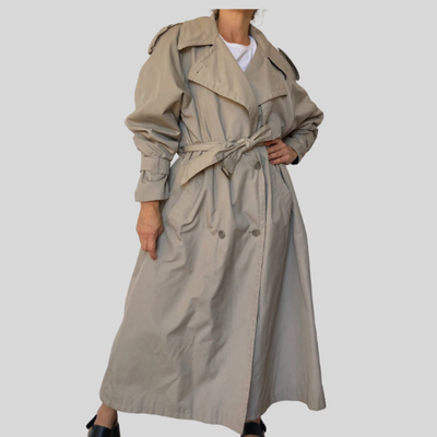 Beige Long Trench Coat