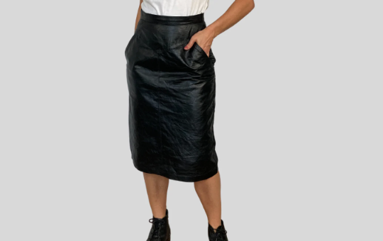 Leather Skirt With Pockets