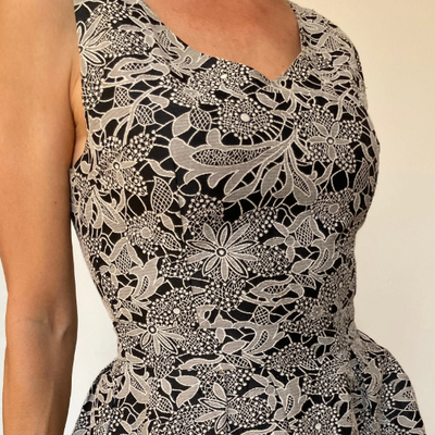 Embroidered cocktail dress