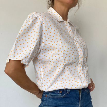 Orange Polka Dot Blouse