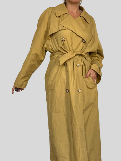 Mustard Long Trench Coat