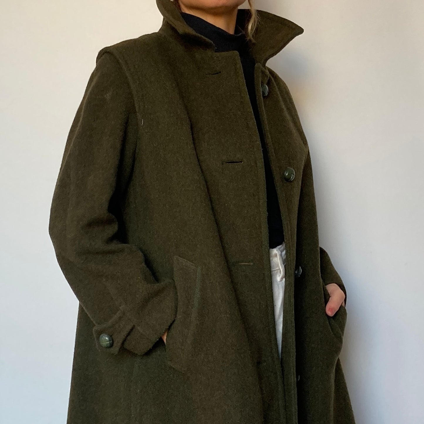 Green wool Coat
