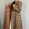 Abstract Wool Long Coat