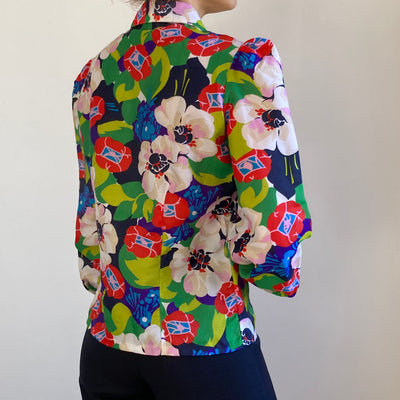 Retro Floral Blouse