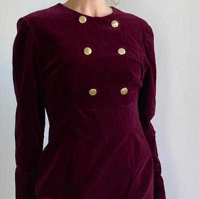 Burgundy Velvet dress