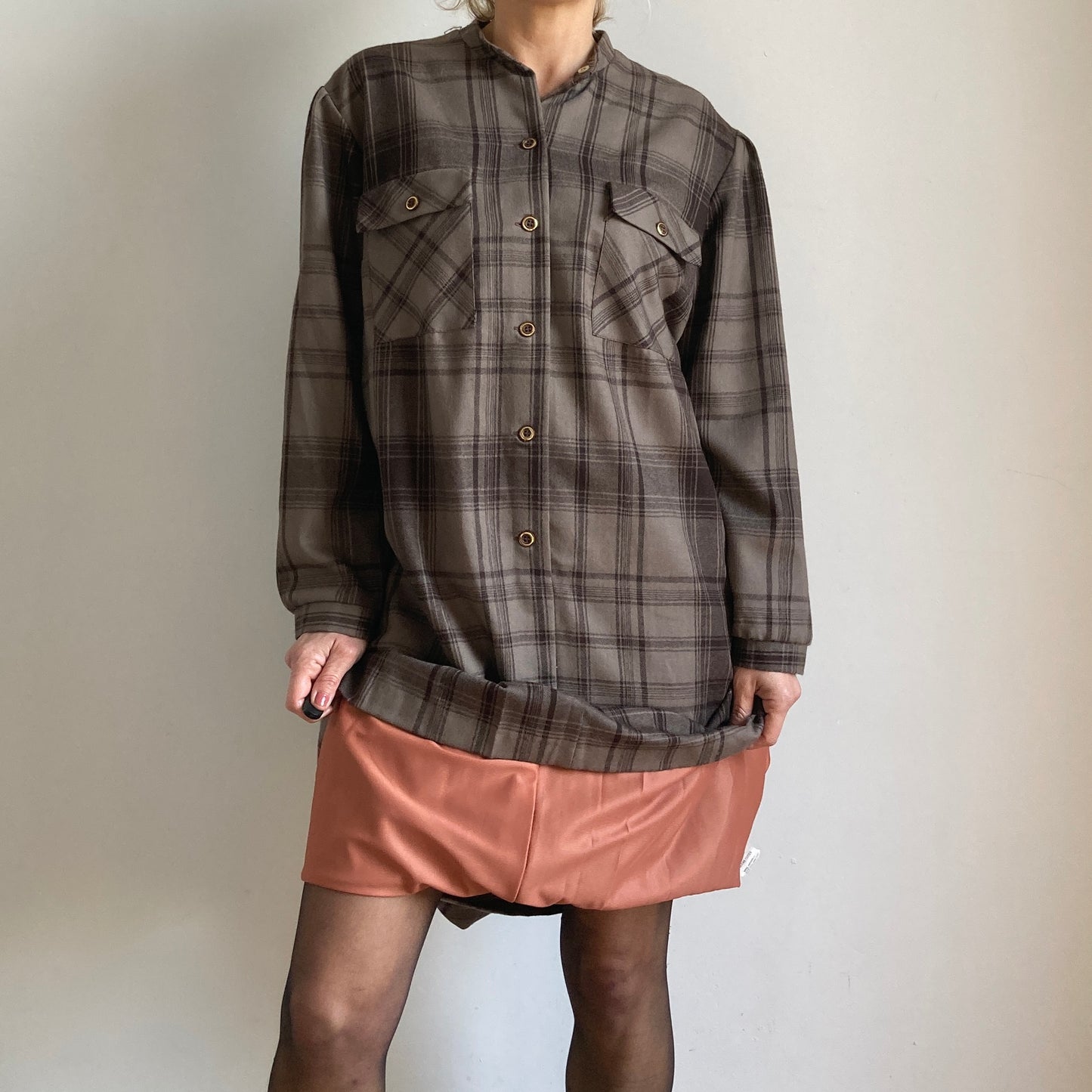 Plaid midi dress