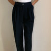 Black wool trousers