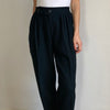 Black wool trousers