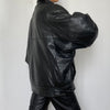 Black Bomber leather jacket