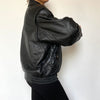 Black Bomber leather jacket