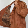 Brown Bomber leather jacket