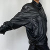 Black Bomber leather jacket