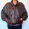 Dark brown Bomber leather jacket