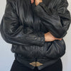 Black Bomber leather jacket