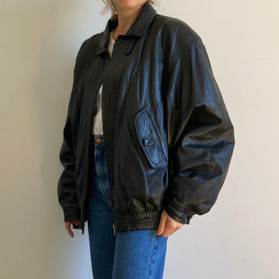 Bomber leather jacket