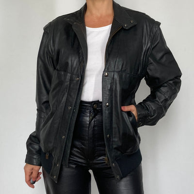 Bomber leather Vest-Jacket