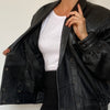 Black Bomber leather jacket