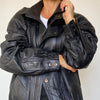 Black Bomber leather jacket