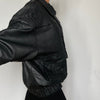 Black Bomber leather jacket