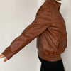 Brown Bomber leather jacket