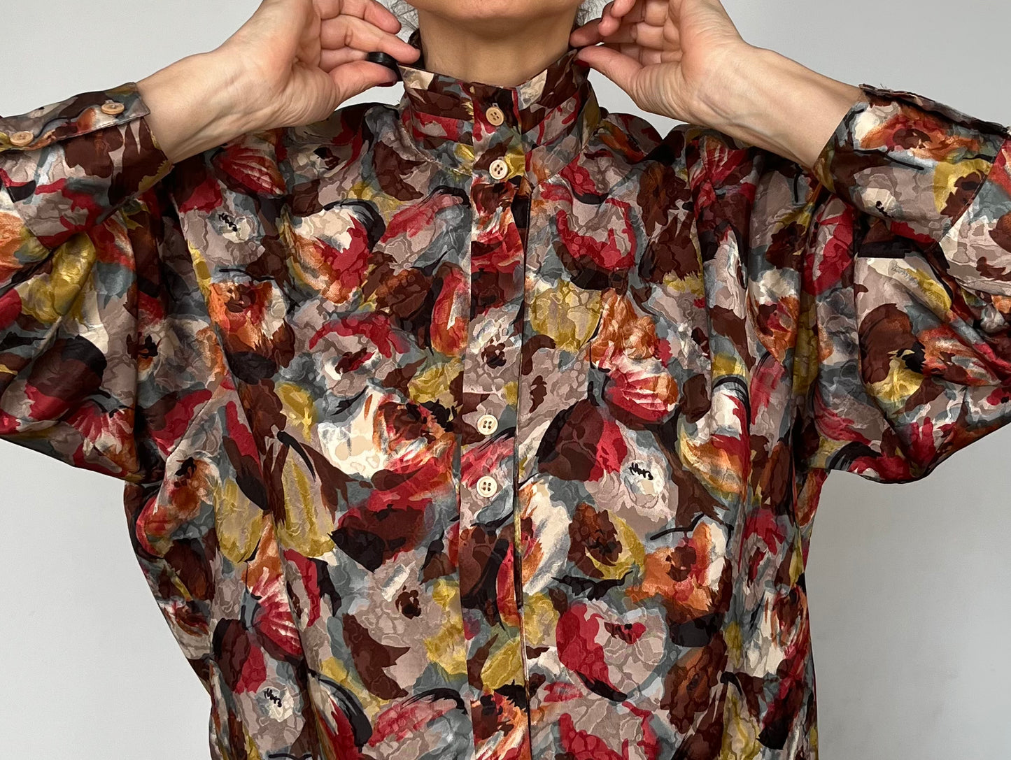 Vintage Abstract floral blouse