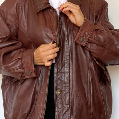 Burgundy Bomber Jacket