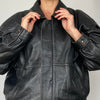 Black Bomber leather jacket