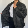 Black Bomber leather jacket