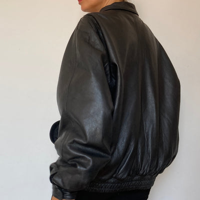 Bomber leather jacket