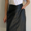 Black leather skirt