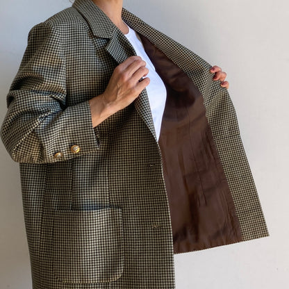 Check Plaid Blazer