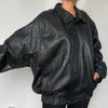 Black Bomber leather jacket