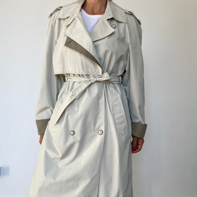 Beige Long Trench Coat