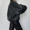 Black Bomber leather jacket