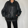 Black Bomber leather jacket