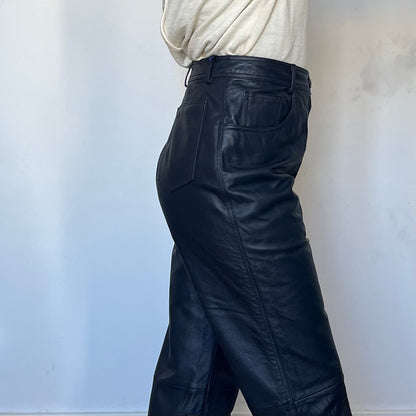 Blue Leather trousers