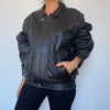 Black Bomber leather jacket