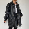 Parka leather jacket