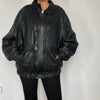 Black Bomber leather jacket