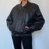 Black Bomber leather jacket